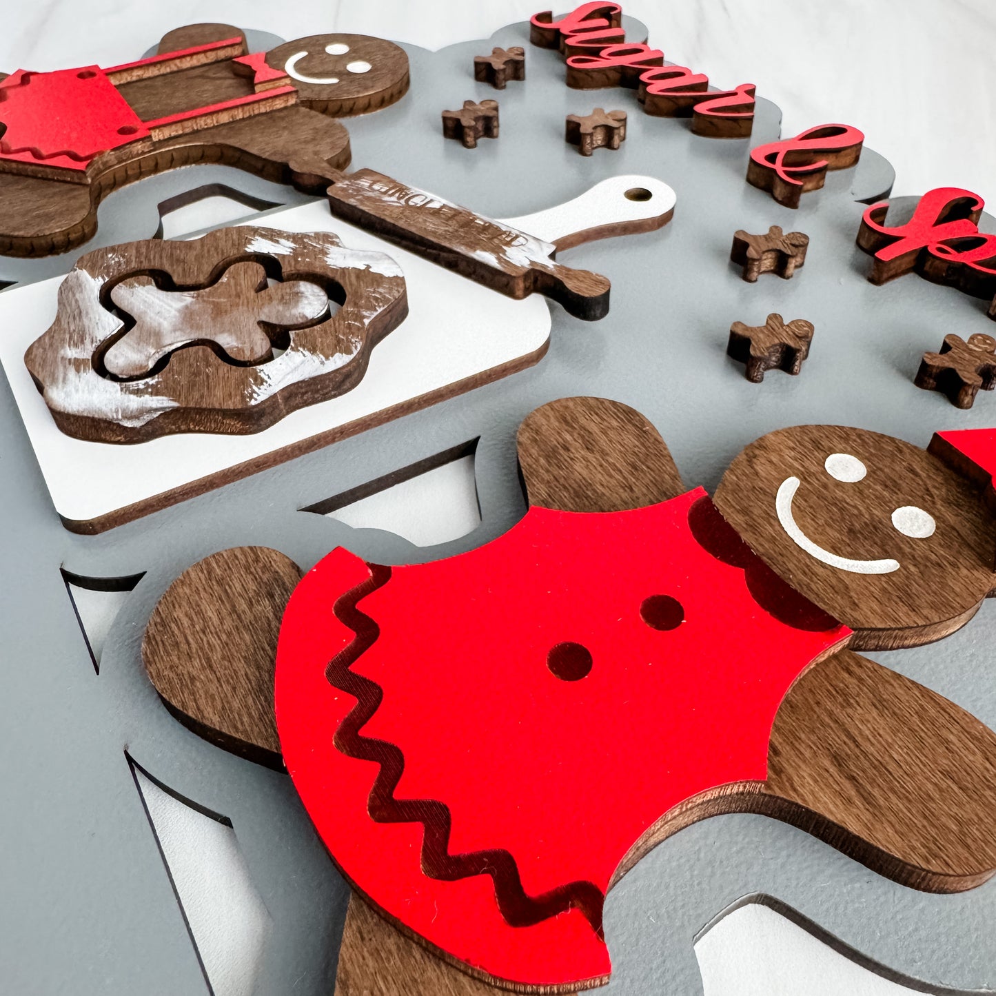 Add On Gingerbread Theme for Interchangeable Round Signs