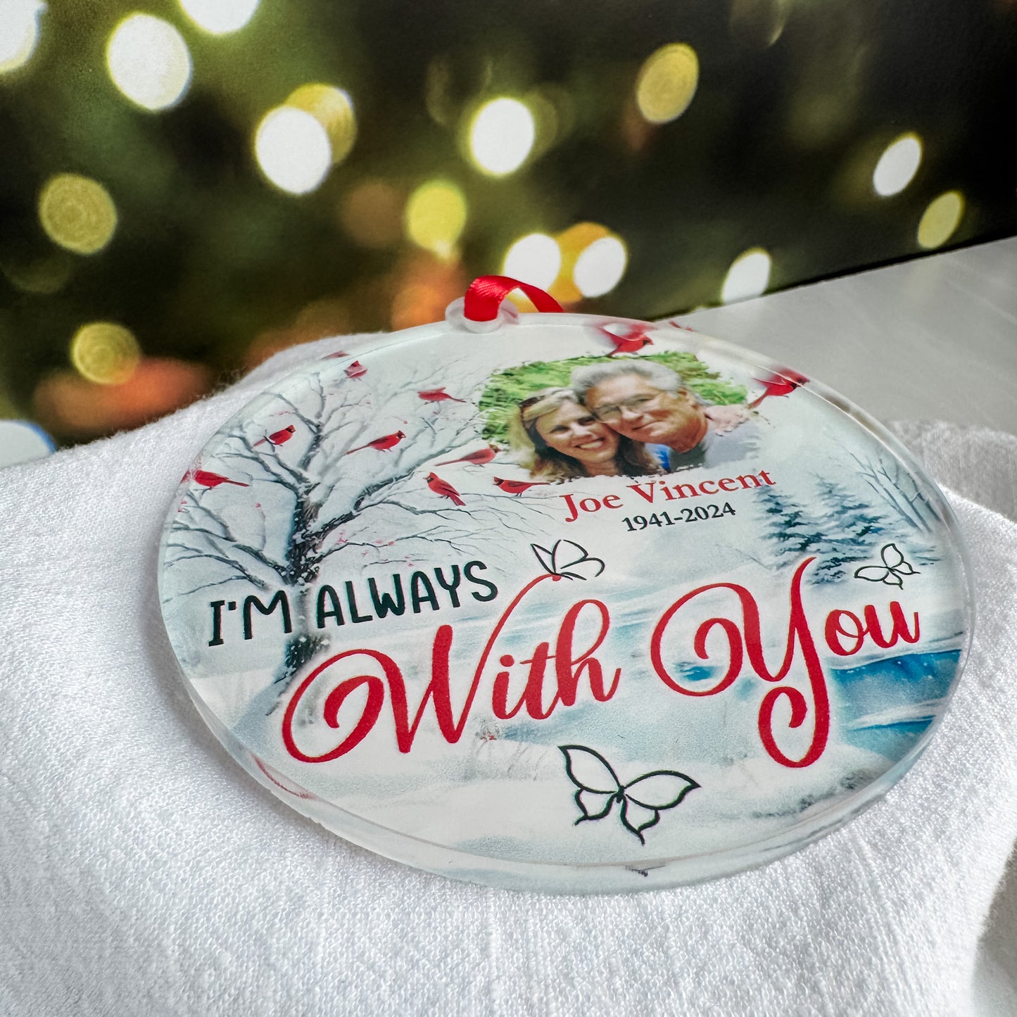 Personalized Remembrance Cardinal Ornament