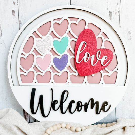 Add On Valentine's Day Theme for Interchangeable Round Signs