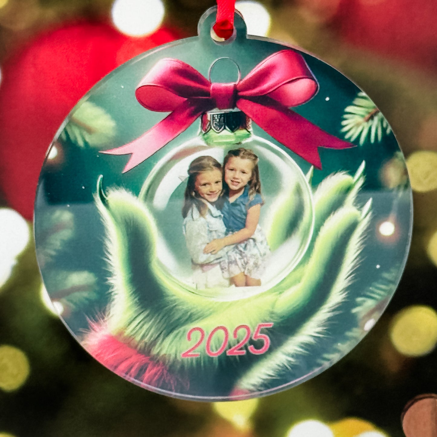 Personalized Magical Memory Grinch Hand Ornament