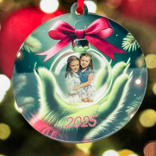 Personalized Magical Memory Grinch Hand Ornament