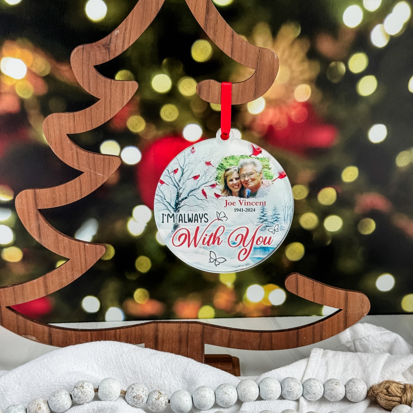 Personalized Remembrance Cardinal Ornament